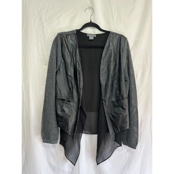 Gracia Charcoal and Black Layered Blouse - Picture 1 of 4